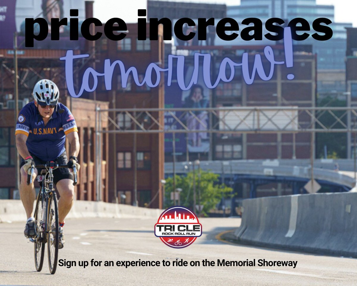 Register TODAY to beat the price increase tomorrow on your summer multisport racing!

Choose to race triathlon, duathlon, or aquabike on Sunday, August 18, at the beautiful Edgewater Park!

Click the link to register ⬇️
bit.ly/2024TriCLERegi…