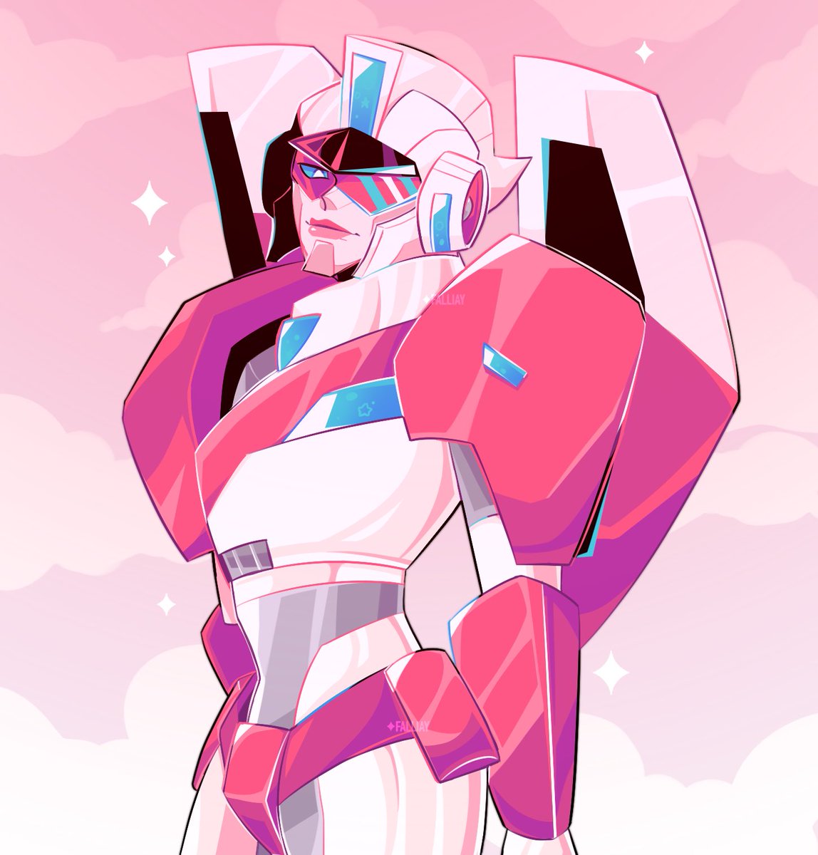 Happy Trans Visibility Day 🏳️‍⚧️ (and Easter) from Arcee ! #maccadams #transformers