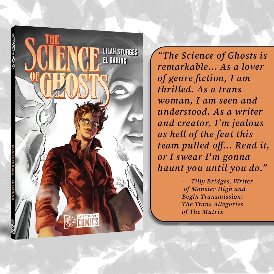 Reviews are coming in for THE SCIENCE OF GHOSTS! This graphic novel is about a trans paranormal detective who solves a decades-old murder mystery and encounters a vengeful ghost. Pre-order your copy today wherever books are sold! #TransDayofVisibility @TillyBridges @LilahSturges