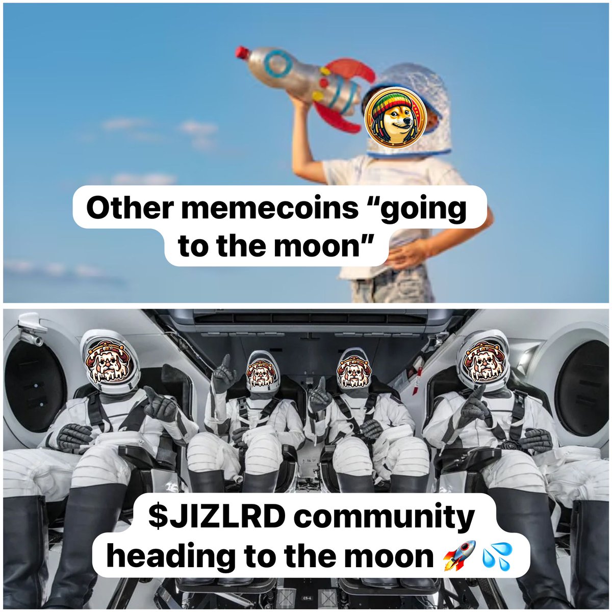 $JIZLRD community heading to the moon 🚀💦