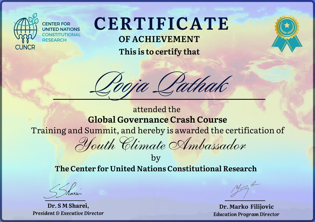 We, at the Center for United Nations Constitutional Research (CUNCR), are thrilled to announce the successful conclusion of this year's Crash Course on Climate Governance! At CUNCR, we firmly believe that education is the cornerstone of progress. By arming ourselves with…