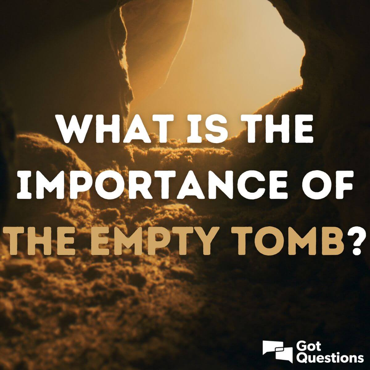 gotquestions's tweet photo. What is the importance of the empty tomb? Find out here: https://t.co/2kdxMgpdHD #emptytomb #GotQuestions https://t.co/WXJnaVWoZv