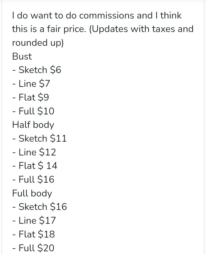 cyberwolf7777's tweet photo. I do C0mms! Here are my rates. Updated and rounded up to deal with taxes. https://t.co/QiK8ifO7TW