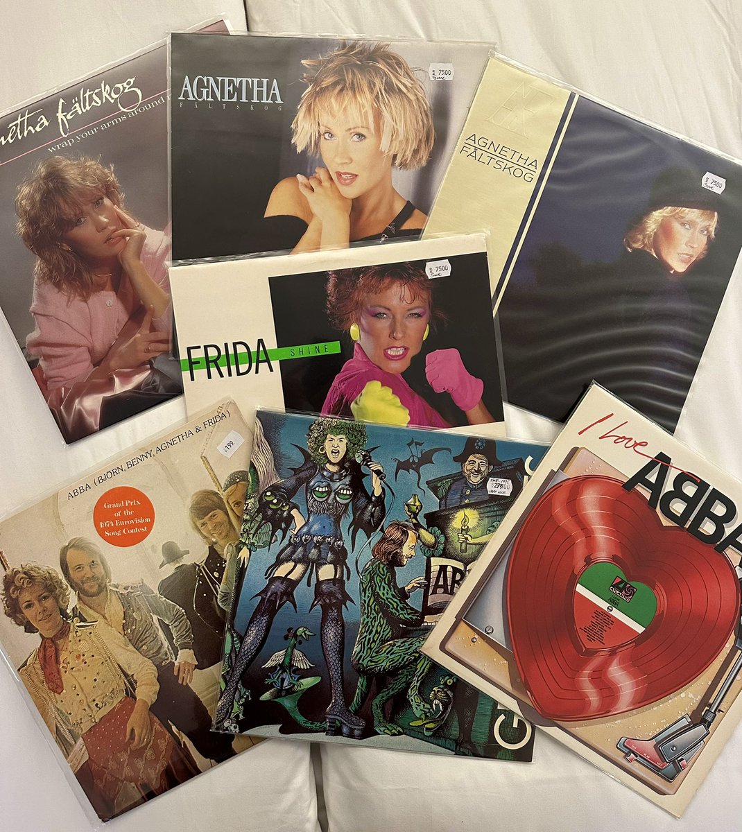 Vintage vinyl shopping whilst visiting Stockholm… #ABBA #vinylrecords #VintageVinyl #VintageRecords #Albums #AgnethaFältskog #AnnifridLyngstad @ABBA