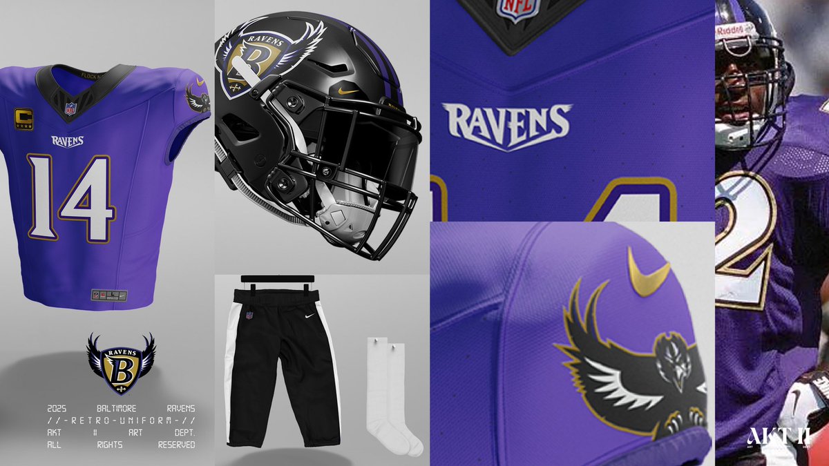Hereaux_KB's tweet photo. Honor the past. Move towards the future. #RavensFlock uniform redesign. #AKTII @ravens … https://t.co/zMvAHZdy1I