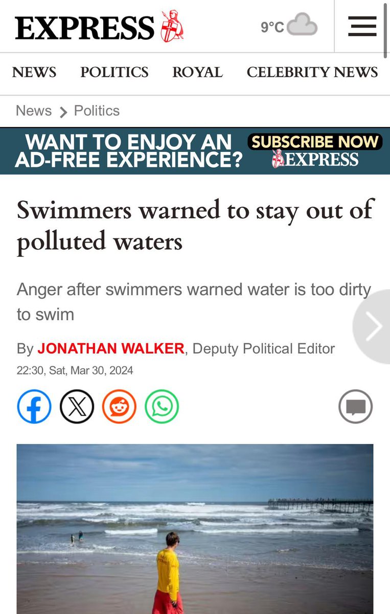 It is a disgrace that holidaymakers have been warned to stay out of Britain's waters. Labour will put the water companies under special measures and give the regulator powers to block bosses bonuses until they have cleaned up their toxic filth.