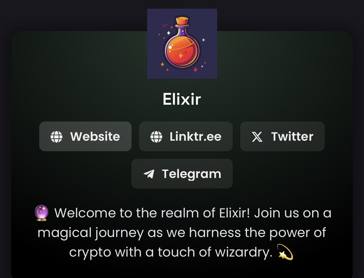 MerlinElixir's tweet photo. Our new website is now updated on Dexscreener! 🔮

We’ve got some exciting news to share with you about a new feature for the launchpad site - stay tuned for updates for $ELXR! 👀

#merlinswap #merlinchain #launchpad #bitcoin #Layer2 

@HuhuCommunity @MerlinSwap @MerlinLayer2 

$HUHU $ELXR $VOYA $MP
