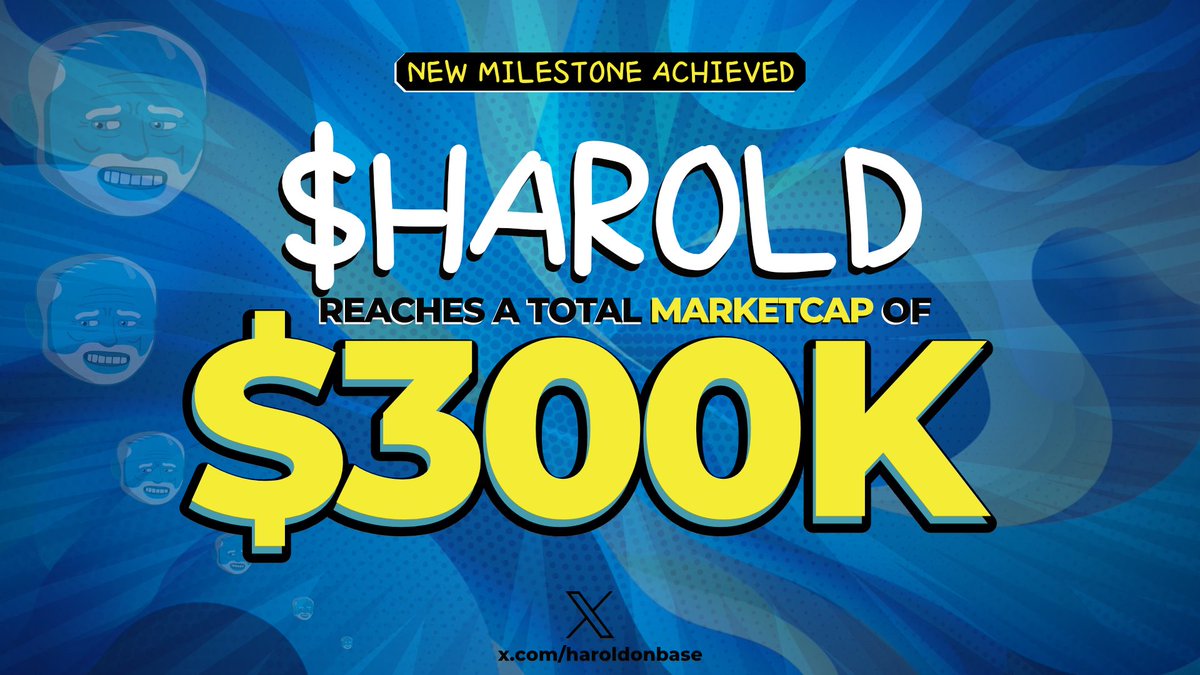 Haroldonbase's tweet photo. 🚨 MILESTONE ALERT 🚨 

$HAROLD just hit $300,000 MC, and we didn’t even start! 

Next step $500,000. 🛫 https://t.co/Z57TA43l8e