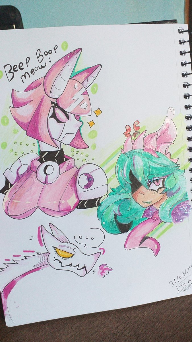 JohJoestarS2's tweet photo. 🌿🌸•Desenho de Skullgirls que eu fiz hoje!!! EU amei muito! Principalmente o efeito de brilho que eu fiz!
Vcs gostariam que eu passase pra digital?•🌸🌿

#skullgirls #art https://t.co/Yu1RfdnTBQ