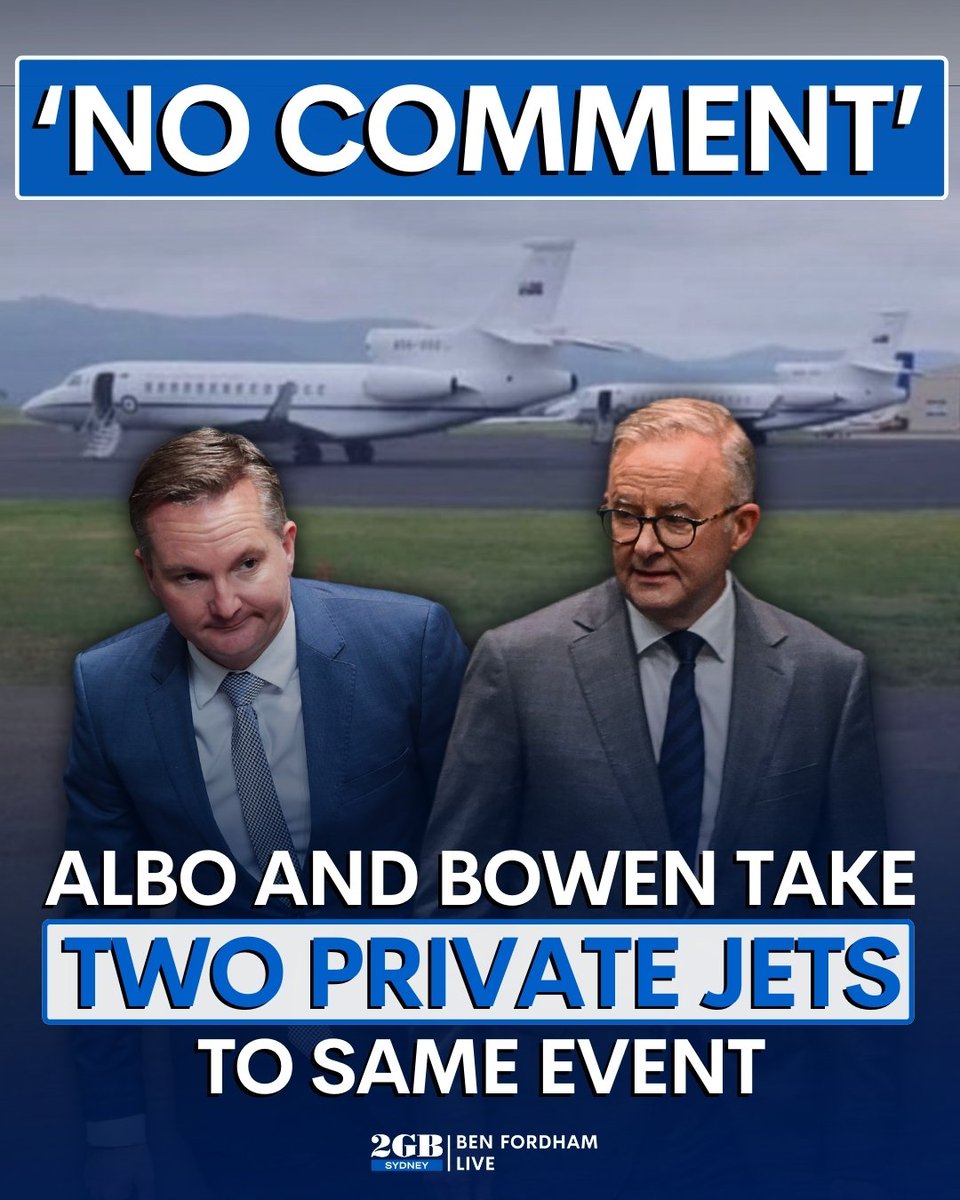 *** EXCLUSIVE *** The spotlight is on the PM and his Energy Minister. It's understood they took SEPARATE private jets to the same event. When we went looking for answers why, their offices dodged the question. Listen to the details HERE. 🎧omny.fm/shows/ben-ford…🎧