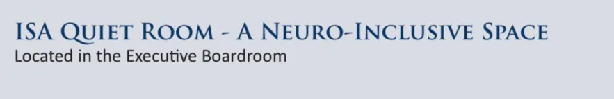 thrilled to discover this on the #ISA2024 maps, which appears to be new this year. as someone on the autism spectrum, knowing that there is a space i can escape to, even momentarily, means a lot.