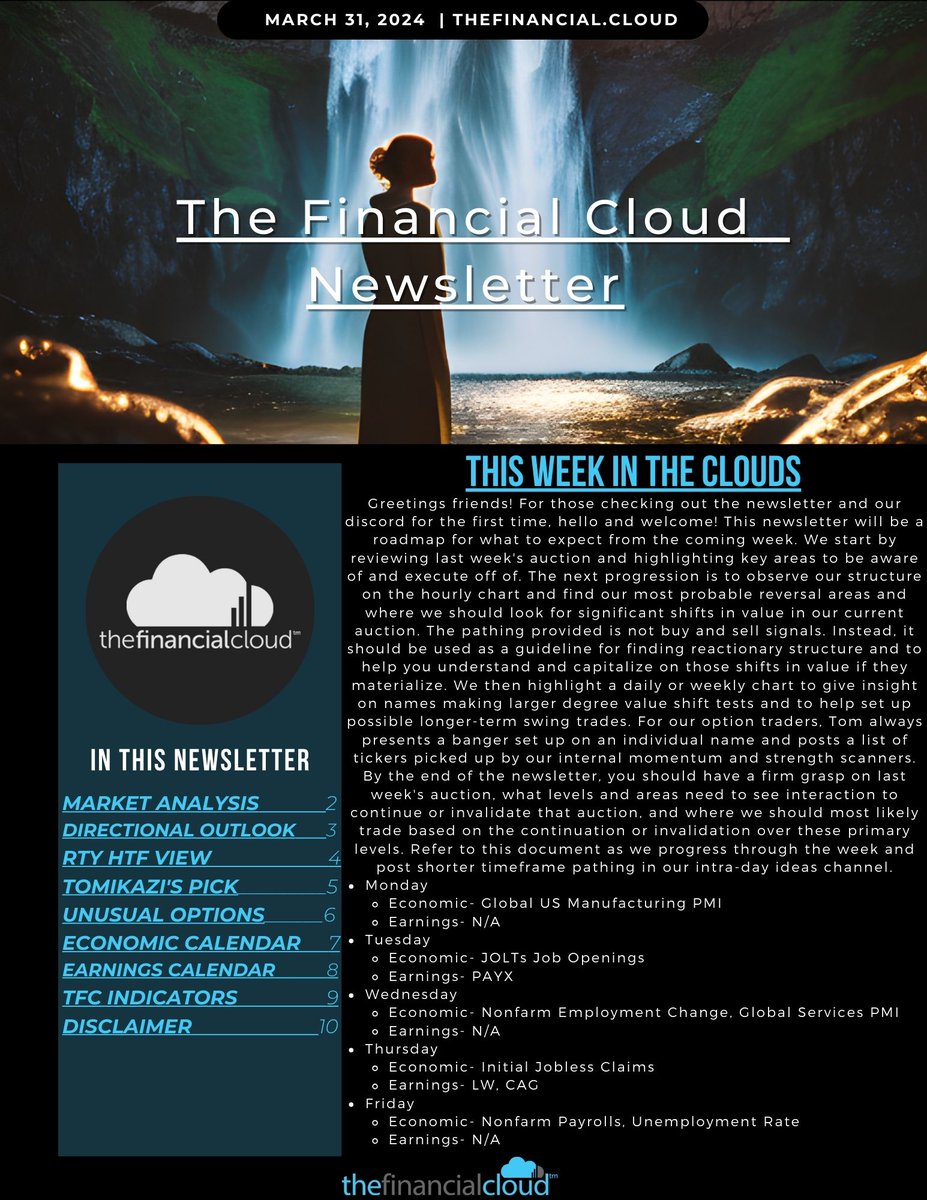 tfinancialcloud's tweet photo. TFC for FREE.

This week only get all aspects of our premium subscription for free with no signup required. 

Join our discord and get instant access. 
Join the YouTube Lives, which will be linked to this account. 
Enjoy our newsletter right here right now! 

Active 4/1/24-4/5/24 https://t.co/xxvEJLPL9x