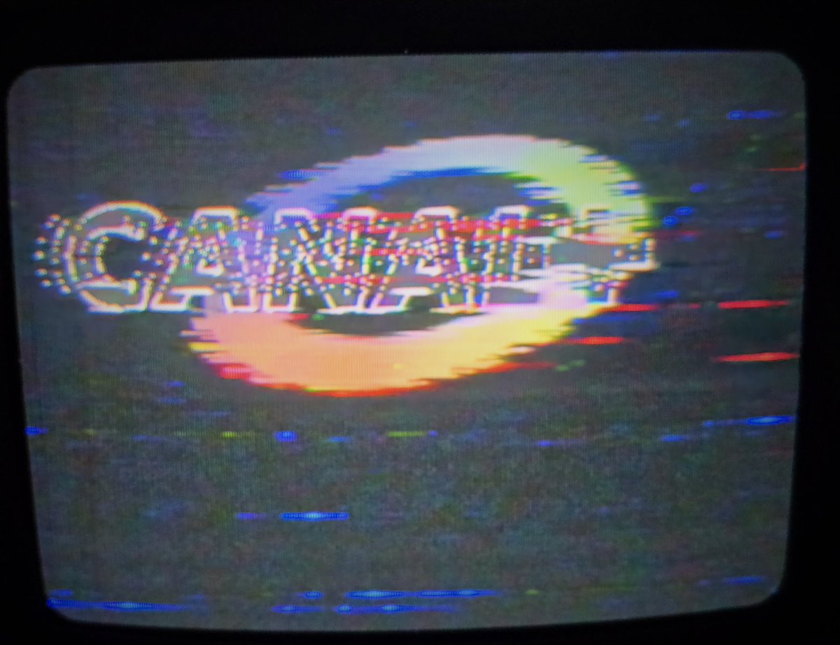 SECAM recording of Canal + on band III, I'm amazed this stuff still plays properly. DISCRETE11 video encoding.