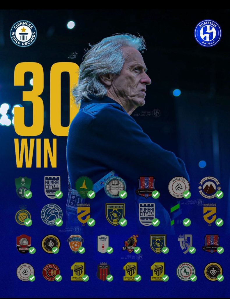 alimo_philip's tweet image. 💙 Al-Hilal extends their longest winning streak in football history to 30 games in a SEVEN goal thriller against Al-Shabab. 

🇸🇦 Al Hilal in the Saudi Professional League this season;

◉Remain the only undefeated team in the Saudi Pro League this season.

◉The club with the…