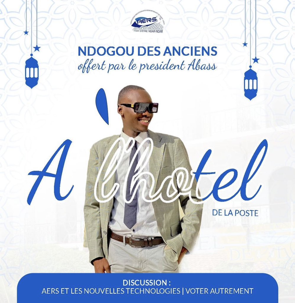 abass_mbe's tweet photo. Notre ndogou exclusivement réservé aux anciens membres de notre amicale se tiendra à l'Hôtel de la Poste, sous la bienveillance du Président Abass. Nous aurons le plaisir d'échanger autour de deux thèmes essentiels : les nouvelles technologies et leur impact sur notre amicale. https://t.co/opftf1lgOx