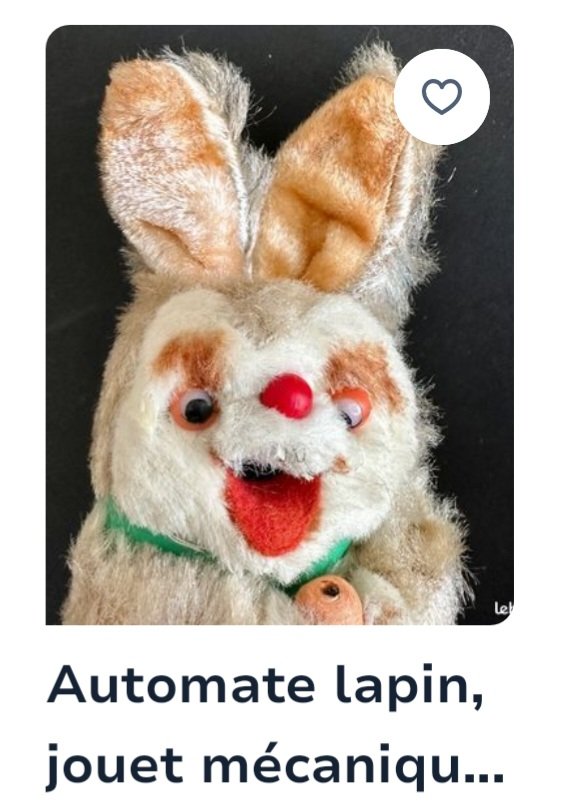 muse_a_reign's tweet photo. #HappyEaster!! 🐰
When I search for antiques online on Leboncoin marketplace, sometimes I see weird stuff.
#EasterBunny also perfect for #Halloween. https://t.co/7PoHDxpjBo