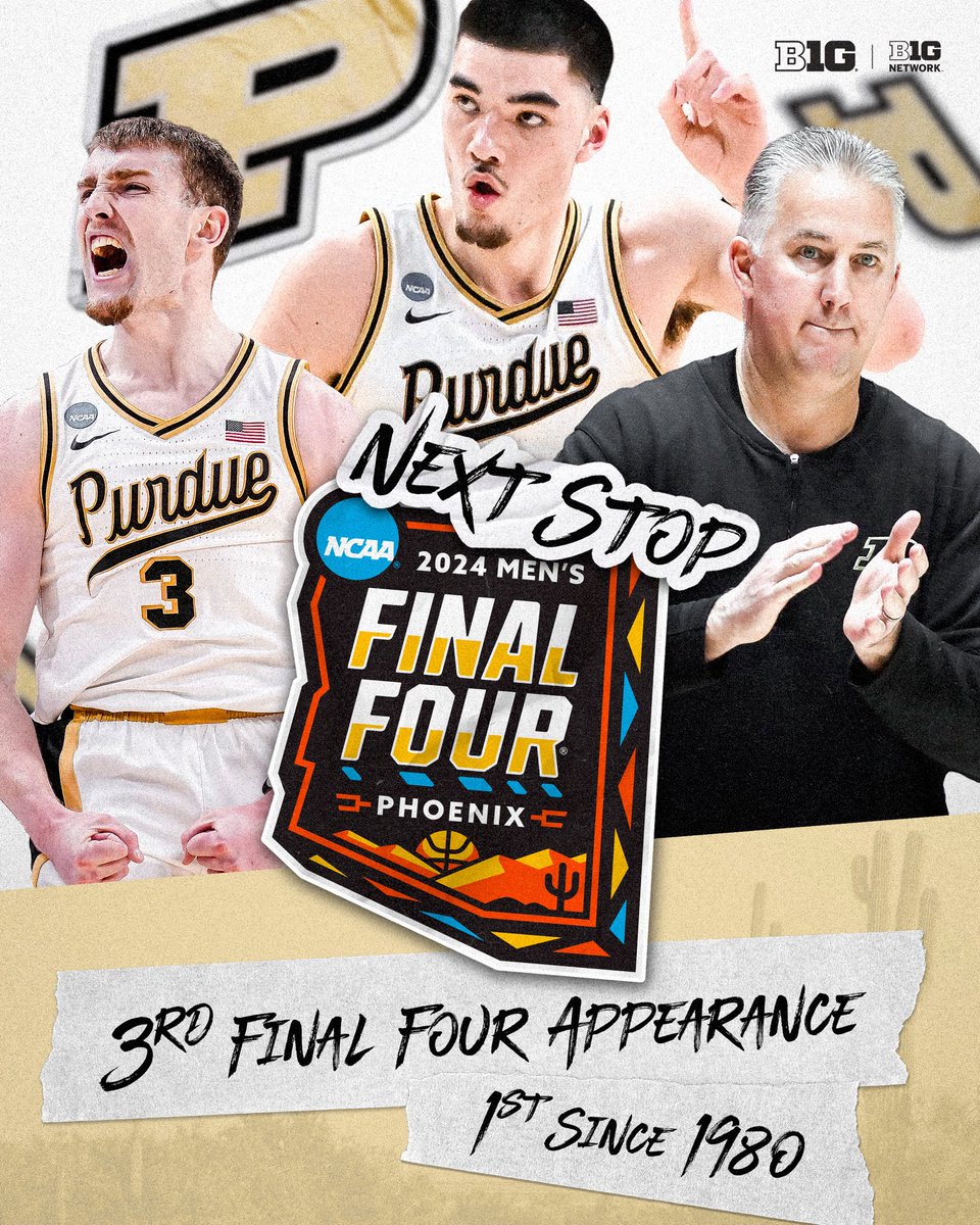 🚂 Big Ten champs
🚂 Midwest Region champs

Purdue’s season will continue in Phoenix. 🙌