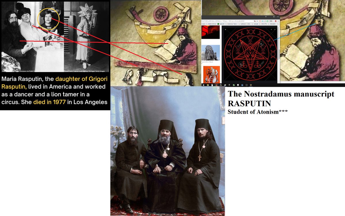 @BubsQ17 Rasputin was in the Nostradamus manuscript. Rasputin was a student of Atonism(worship of the negative). Key figure in their demise. Rasputin was also mentioned in the Law of One channeling, specifically his abilities. The negatives infiltrate and destroy to control the future. 👀