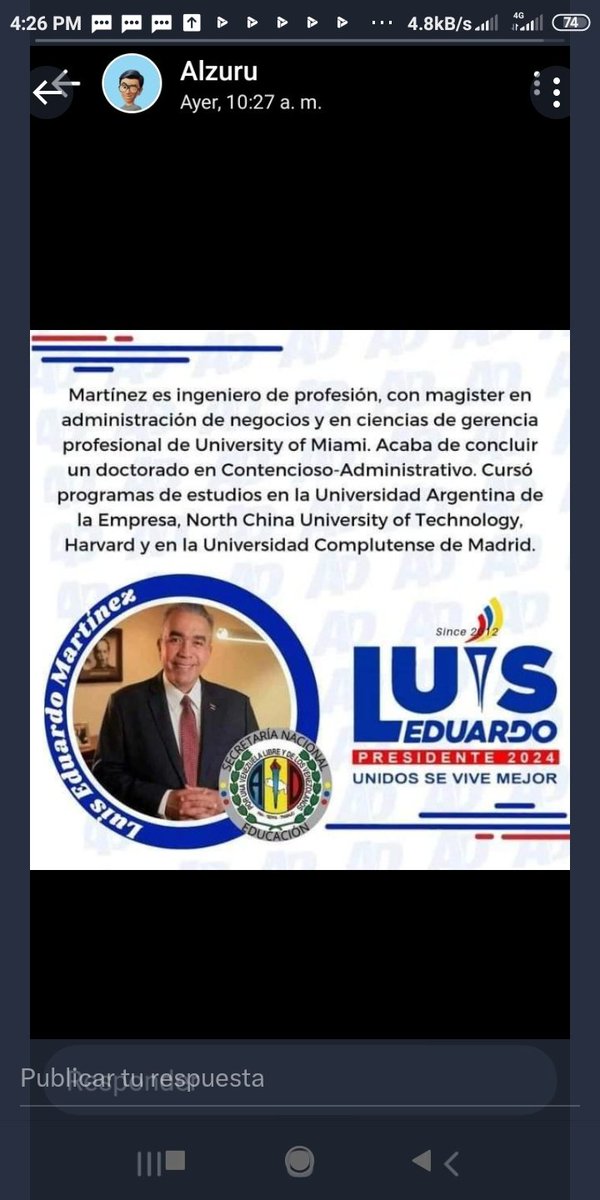 AD seccional La Guaira,el mejor candidato, preparado para ser presidente.Por una Venezuela libre y de los venezolanos