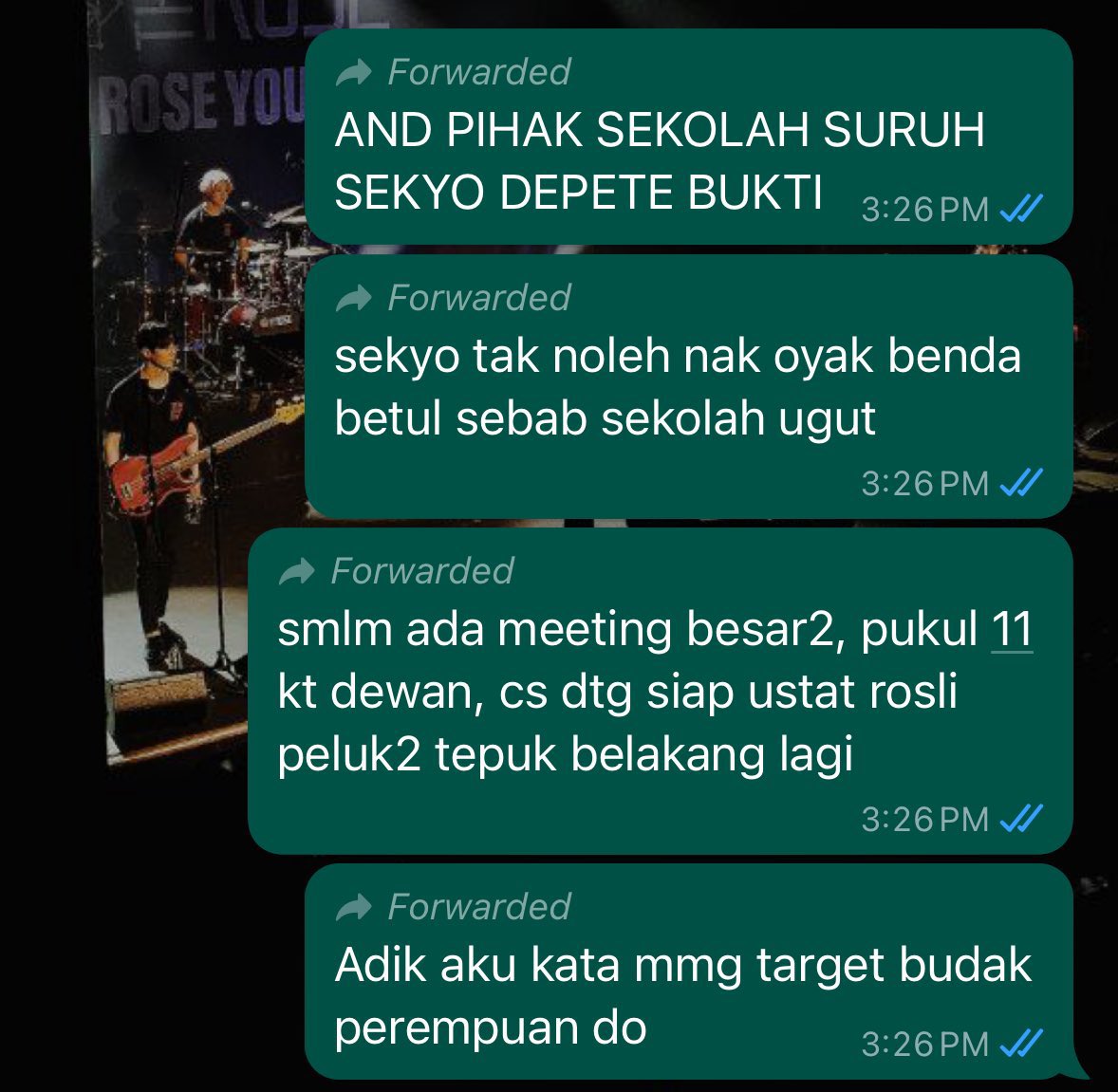 marinaristan's tweet photo. Did this “meeting besar2” which the teacher CS attended, take place AFTER YBM @FadhlinaSiddiq’s announcement of suspension?

So the teacher who sent gaslight msg is Ustaz Rosli?

@AzalinaOthmanS drove SOAC Act 2017. Now we see it work. Or not.

#MRSMTumpat 
#AltText #TeksAlt https://t.co/HhNLfwoGFr