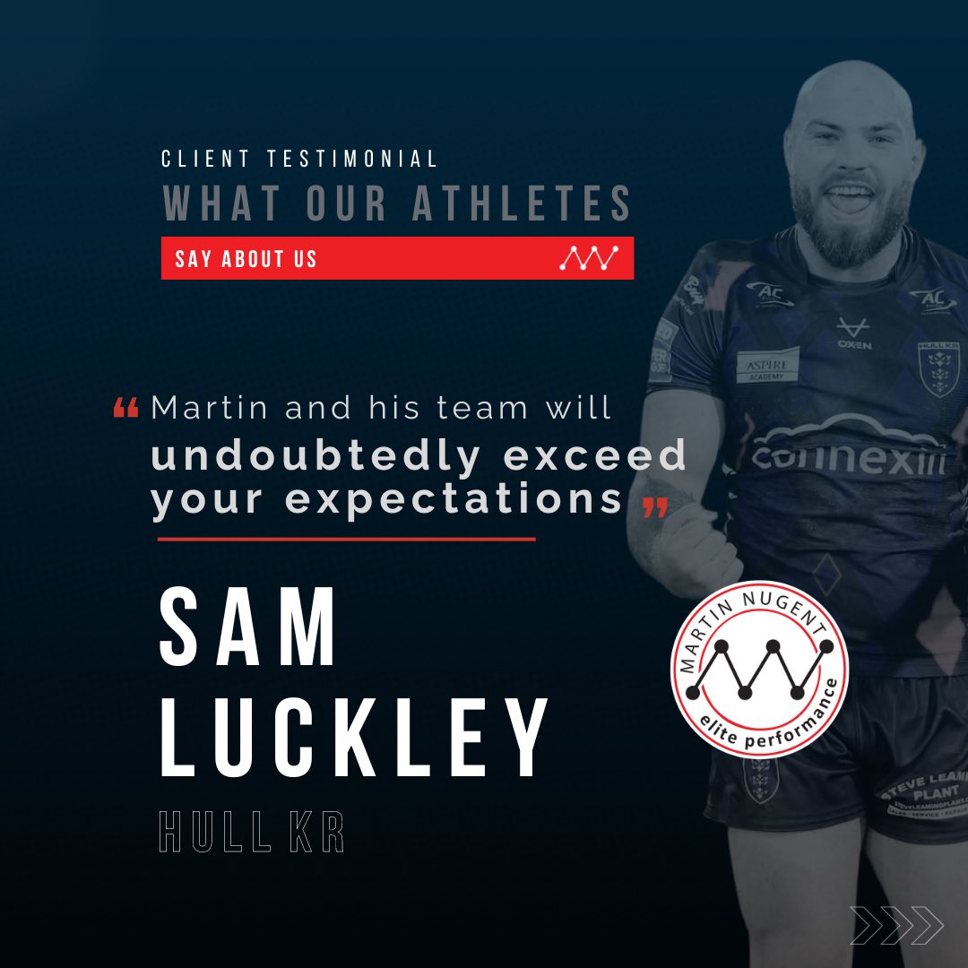 💥Client Testimonial💥

<a href="/hullkrofficial/">Hull KR</a> <a href="/SLuckley/">Sam Luckley</a> has been working with Martin for over 10years and is a proof that…

Hard work and talent is a lethal combination 🫡