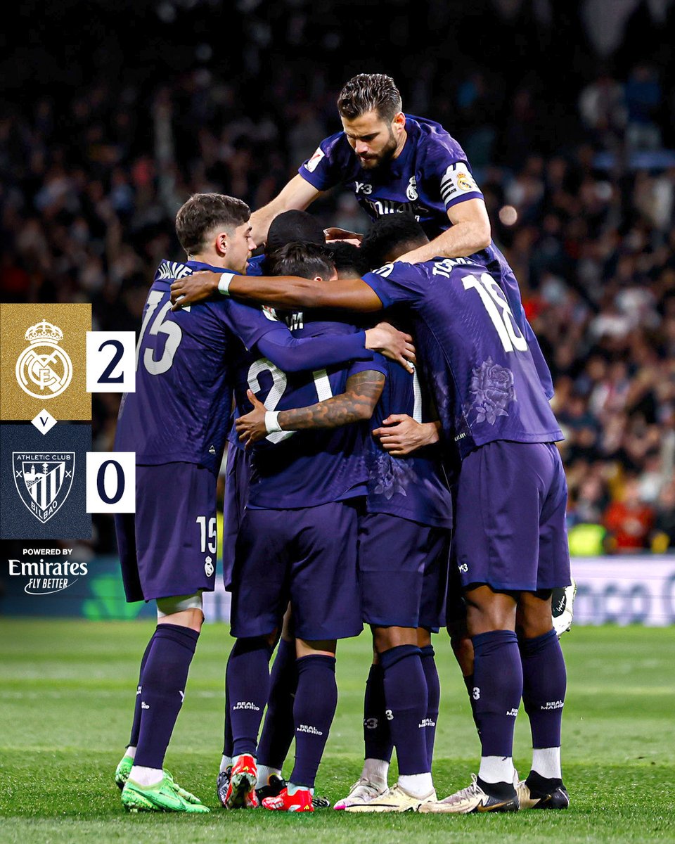 🏁 @RealMadrid 2-0 <a href="/AthleticClub/">Athletic Club</a>
⚽ 8' <a href="/RodrygoGoes/">Rodrygo Goes</a>
⚽ 73' <a href="/RodrygoGoes/">Rodrygo Goes</a>
#RealMadridAthletic | #Emirates