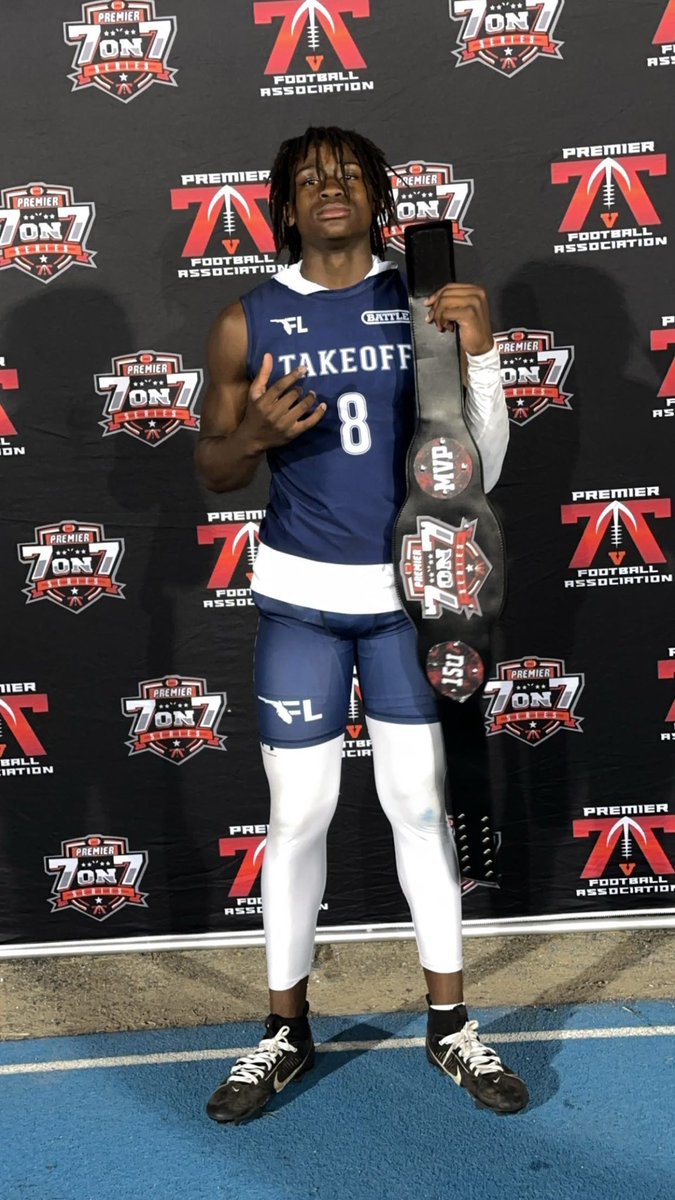 Huge congratulations to @JayceJohnson09 on winning the 15U Championship team MVP of the @Premier7on7 Tally Takeover Tournament.