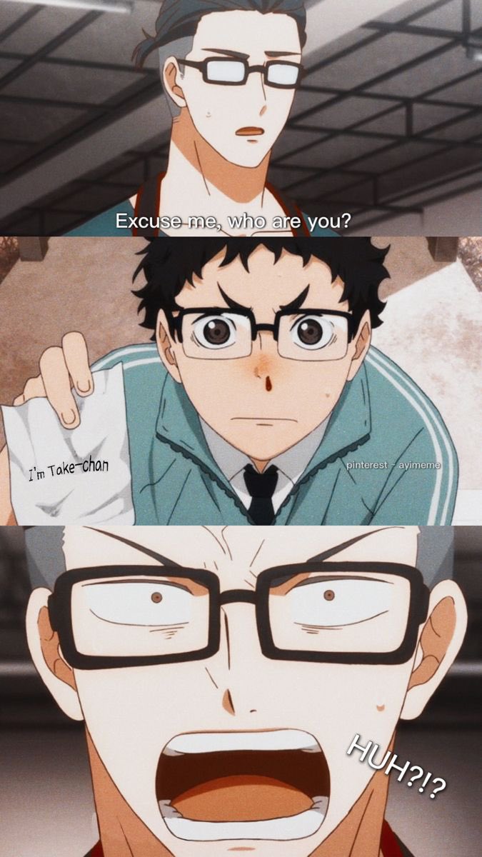 ChiseSan2311's tweet photo. Watching #Haikyuu then this…🤓🤣 #Given_Anime #TakeChan https://t.co/Y4CwWtJGQl