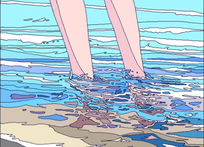 お蔵出し『足』この絵がきっかけで今の絵柄になったエポックメイキング的作品。実はもう20年以上前に描いたイラストです。#絵描きさん交流会 #ART祭 #絵描きさんフォロバ100 