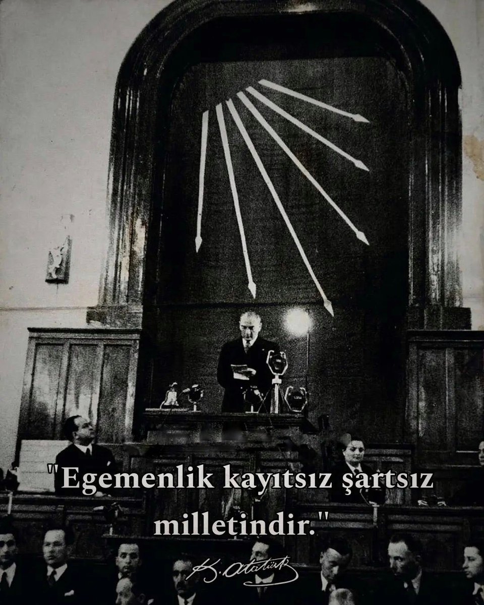 Egemenlik kayıtsız şartsız milletindir.