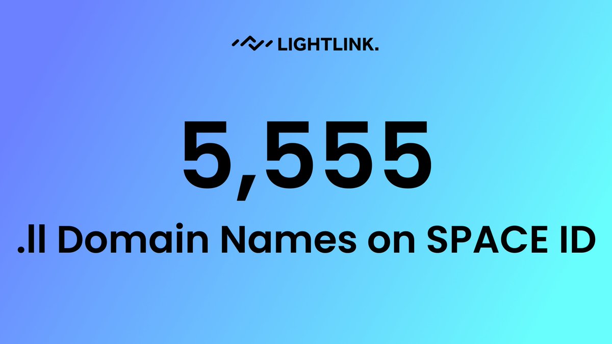 Over 5,555 .ll domains have been registered on @SpaceIDProtocol! With more than 5,215 owners, we're thrilled to see our community snapping them up. Register your .ll domain on @SpaceIDProtocol: space.id/tld/9