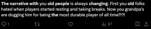 cmayy99's tweet photo. Wording is important, especially when you're referring to someone. It may be something small and lighthearted but saying "you old people" is a little harsh. #AdvocacyInAging24 https://t.co/reHweNuP9I