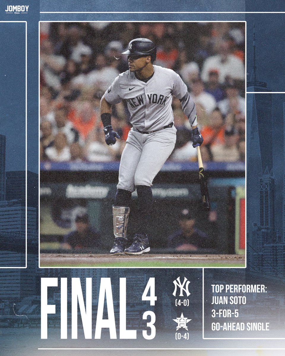 YANKEES FOUR-GAME SWEEP THE ASTROS IN HOUSTON!