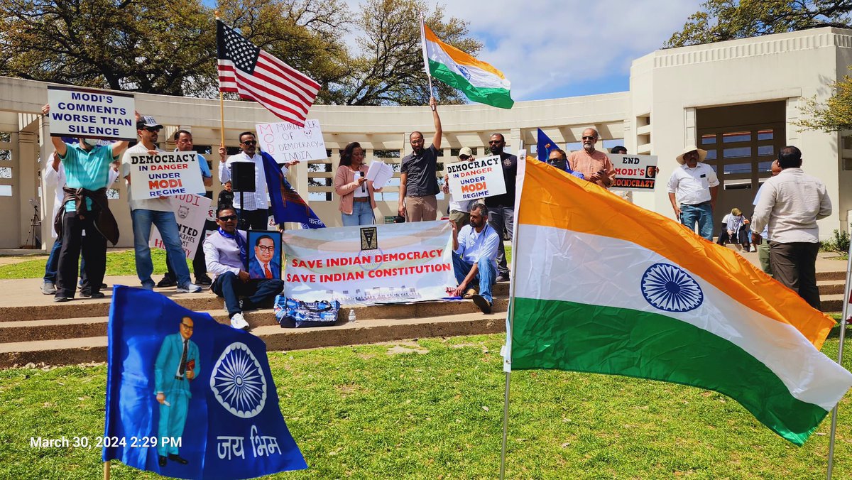 Dallas, Texas Protest to save Indian democracy and Indian constitution @vijnad @IAMCouncil @IndianCongressO @AamAadmiParty @AAPDelhi @SwatiJaiHind @RSPraveenSwaero