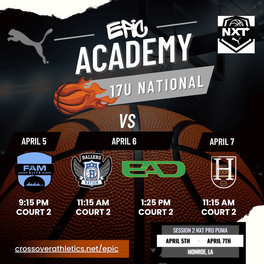 First @PRO16League @NXTPROHoopsSW session coming up next weekend in Louisiana @EPICacademytx