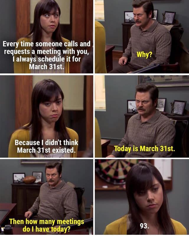 jccarden's tweet photo. Hard to believe that THREE months out of the year have come and gone in just a flash...
#ParksAndRec #March #WhereDoesTheTimeGo https://t.co/OCFVhjLa0m