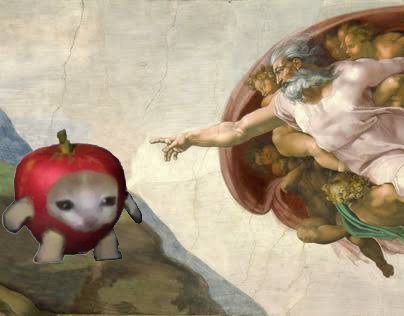 Paulie_TE's tweet photo. Time for some $acat lore

Not many people know Applecat was featured in many of Michaelangelo early works 

This piece was originally called "The Creation of Applecat" but Pope Julius II made him repaint it with Adam to appease the devout Catholics https://t.co/FNqjg6YGp0