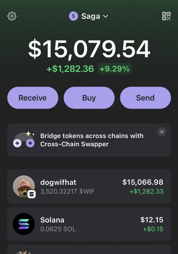 kingfud's tweet photo. Saga phone came with $800 of free $BONK

Swapped the BONK into $WIF in January..

It’s now worth $15,000 https://t.co/lTOUM88IuP