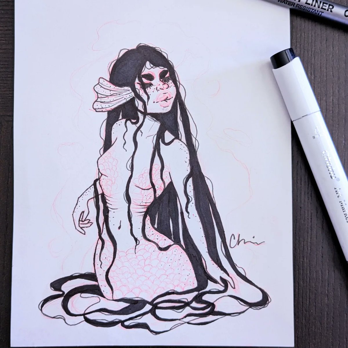 illychristy's tweet photo. My little siren. #Mermaid #drawi https://t.co/dlmgN2zipW