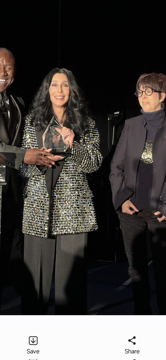 About Friday nite. Loved presenting this much deserved award to @Cher🏆❤️