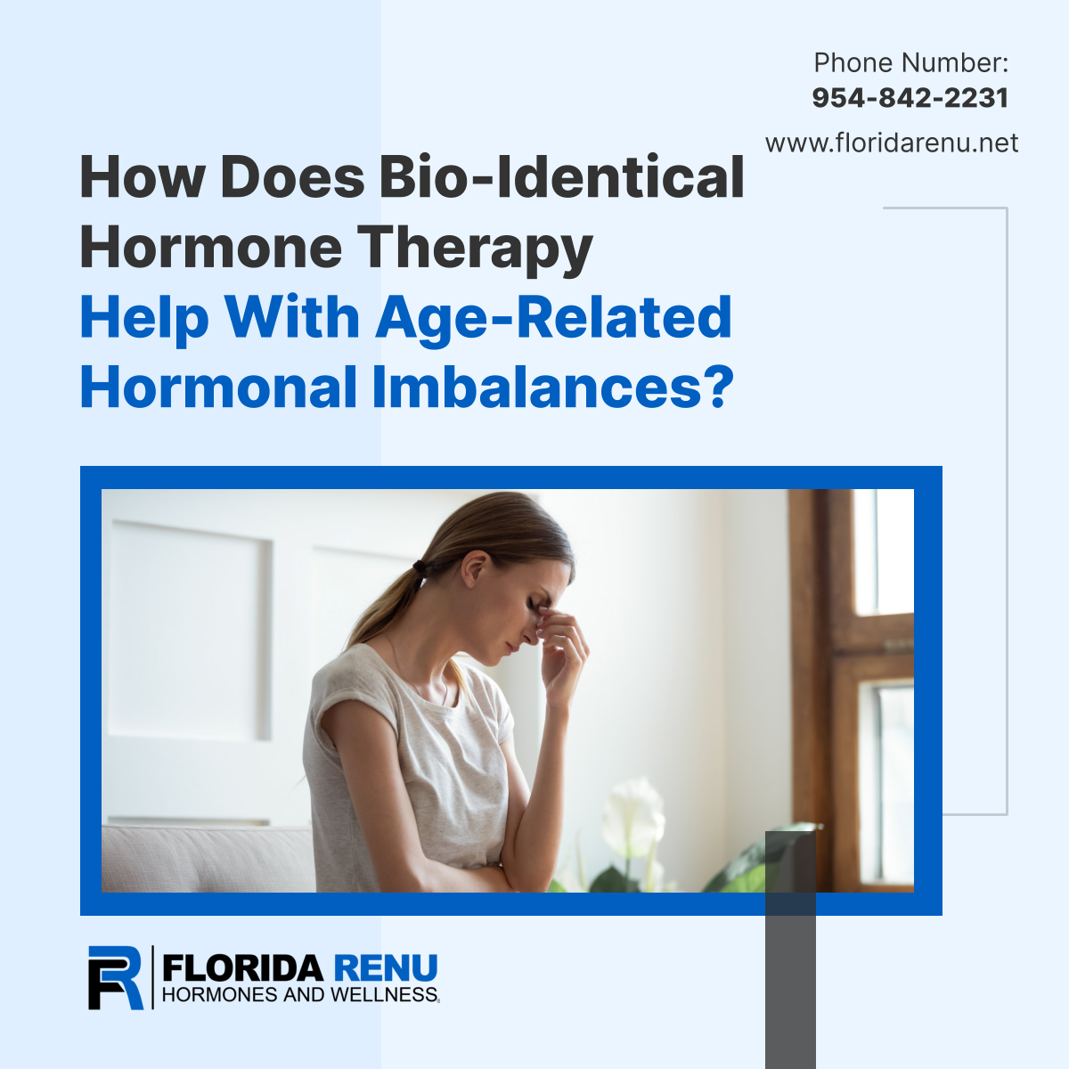 Bio-identical hormone therapy effectively addresses age-related hormonal imbalances, easing symptoms such as hot flashes, mood swings, and fatigue. If you want to regain balance, vitality, and overall well-being, schedule a consultation today. 

#HormonalBalance #FamilyClinic