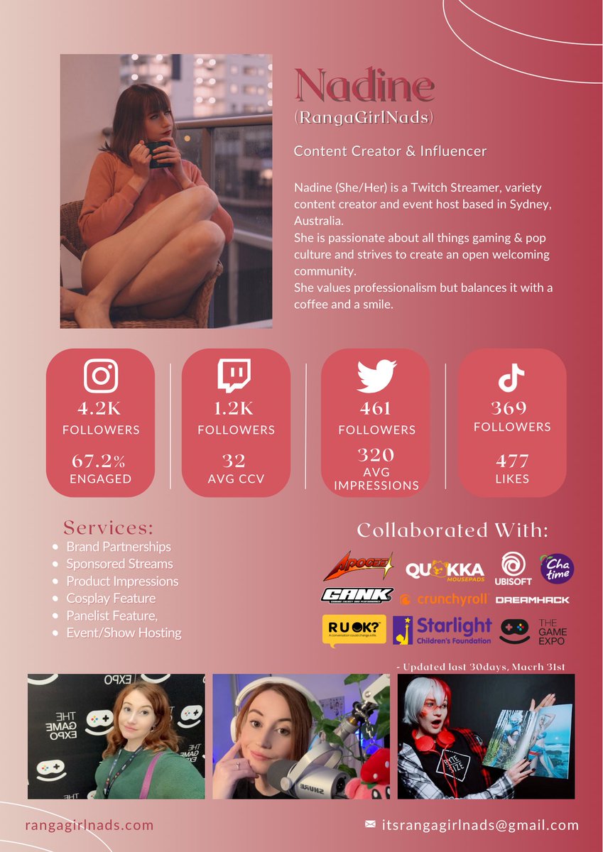 rangagirlnads's tweet image. ✨Media Kit Update✨

Available for Brand Partnerships, Events &amp;amp; Sponsored Streams 

#ContenCreator #Twitch #ContentCreation