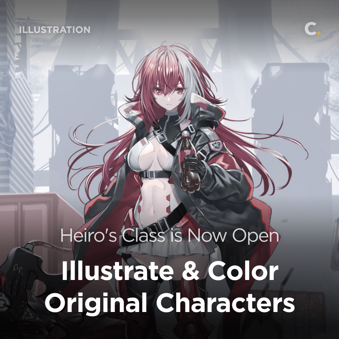 Illustrator Heiro's 'Character Design: Brainstorming Ideas and Coloring Techniques' is now open for viewing! Learn every step of the mecha design process, from character design to weapon concepts, and setting up a workflow. #coloso #illustration #ideation #coloring #silhoutte