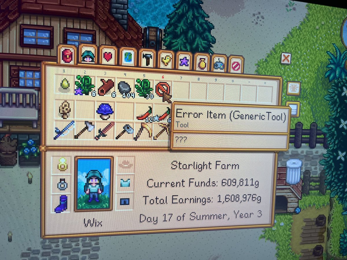AstraImperium's tweet photo. Is anyone experiencing this? @ConcernedApe #StardewValley https://t.co/sigMj5qsOL