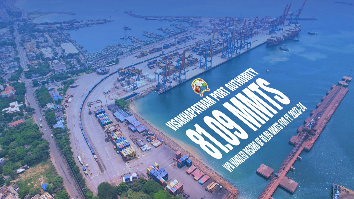 81.09 #MMTs ! Yes, you Read it Right, VPA Have achieved a #Whooping 81.09 MMTs in the FY: 23-24 duly surpassing all its earlier Records in Tonnage-Handling. Under the Dynamic #Leadership of Chairperson, Dr.M.Angamuthu, IAS the Highly Motivated & Committed VPA Team have…