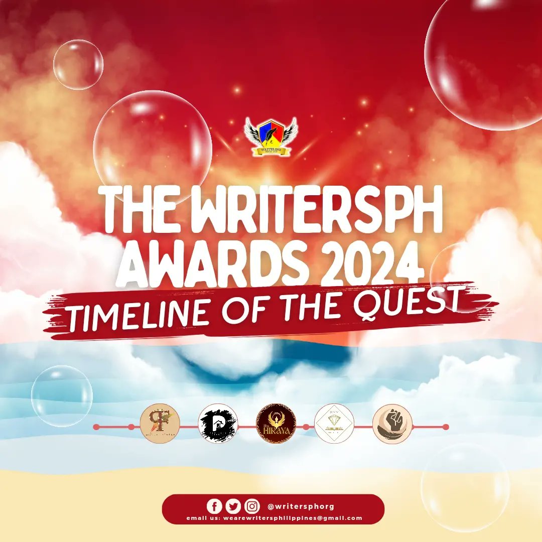 writersphorg's tweet photo. #WPHTheWPHAwards2024  | 𝐓𝐢𝐦𝐞𝐥𝐢𝐧𝐞 𝐨𝐟 𝐭𝐡𝐞 𝐐𝐮𝐞𝐬𝐭 ⏳

Who’s excited to go on an adventure? 🙋🏻‍♂️

We know you’re as excited as us of this year’s WritersPH Awards! And with that, here is the timeline of this season you’ll have to note! https://t.co/fAjcnu0ze8
