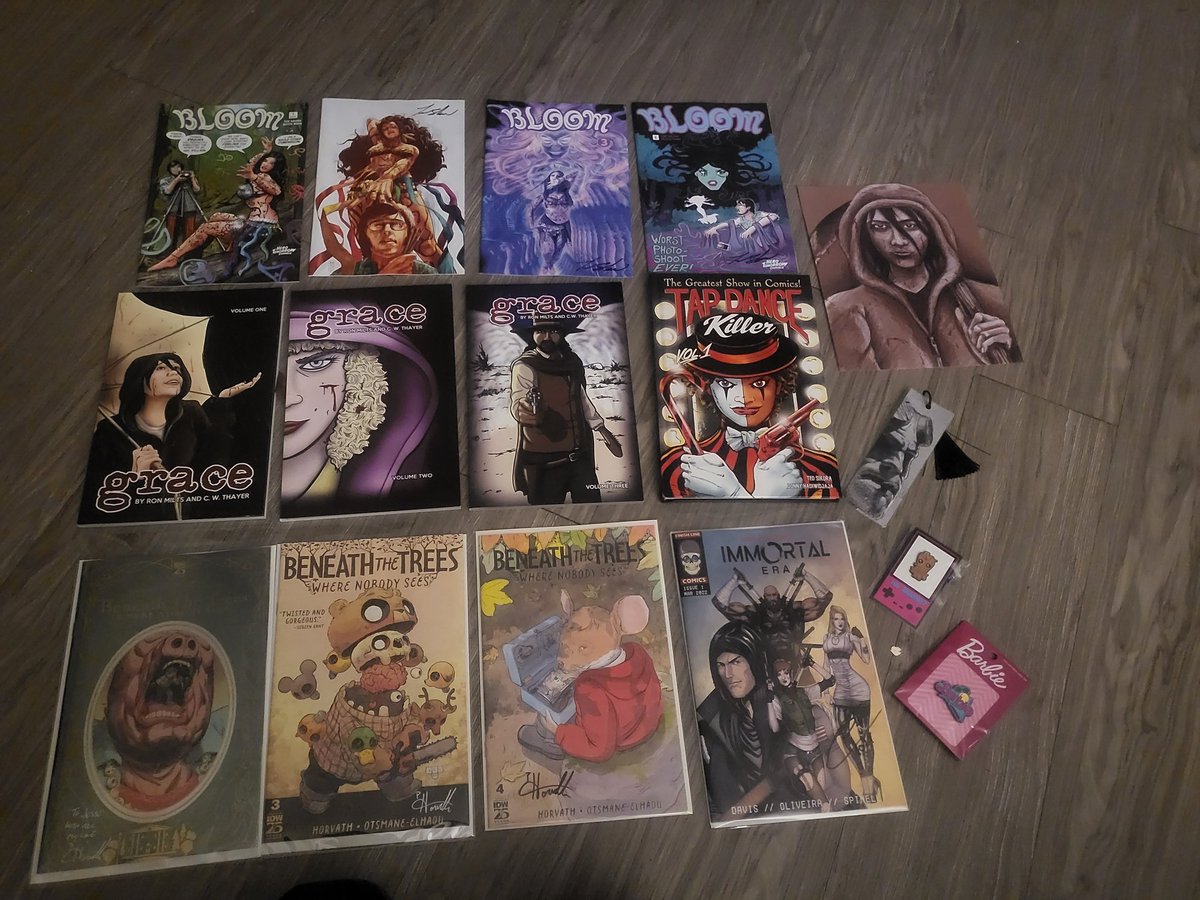 Look at all the things I pick up at Anaheim WonderCon. So excited to get reading. Jesse would have been so proud of me.