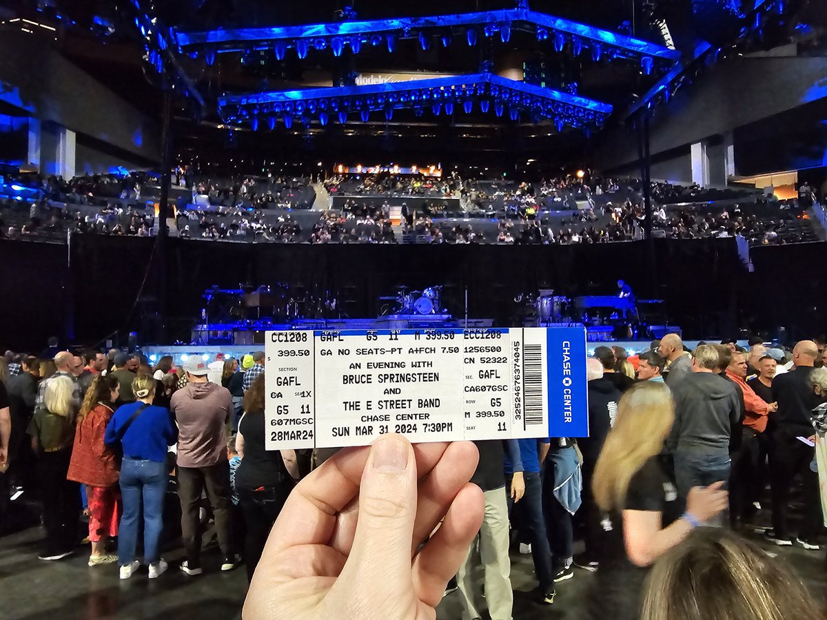 Bruce Springsteen & The E Street Band at the Chase Center, San Francisco, CA. March 31st 2024. #springsteen #ticketstubs #estreetband #brucespringsteen #thisdayinmusic @springsteen #SpringsteenTour2024