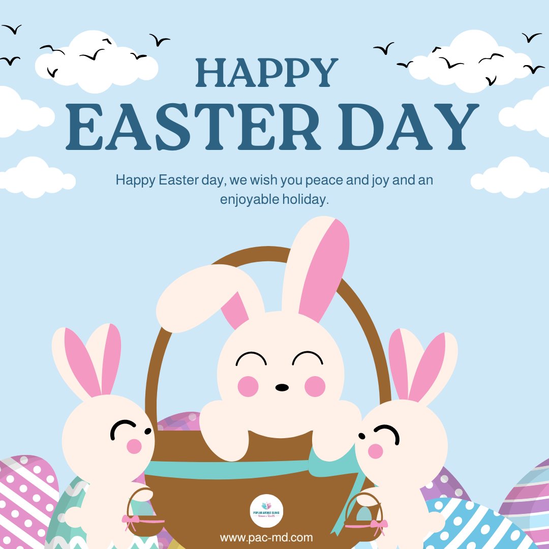 Celebrate this Easter with a heart filled with joy, peace, and fulfilment. Have a truly blessed and wonderful Easter from the Poplar Avenue Clinic family!

#Easter #EasterSunday #EasterEggs #EasterSunday2024 #EasterBunny #easterbasket