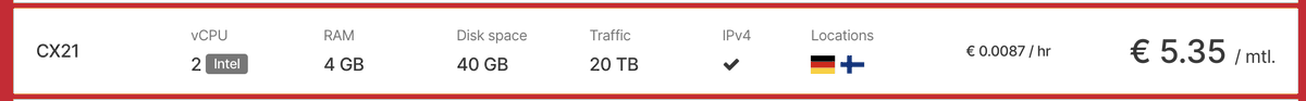 yeti_coder's tweet photo. I came across Contabo while watching a video and found out that they have a pretty good config VPS for $5.50 a month. Better than Hetzner's. https://t.co/b6mh7BzKAP